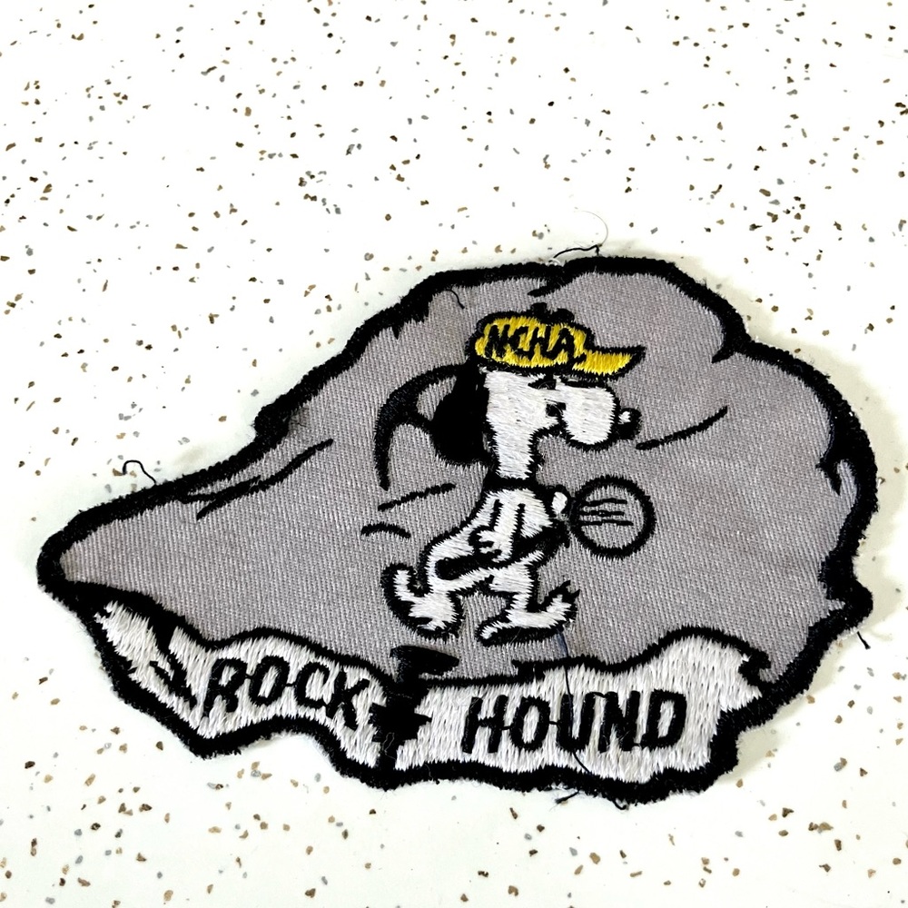Vintage 70’s Snoopy Rock Hound jumbo embroidered patch